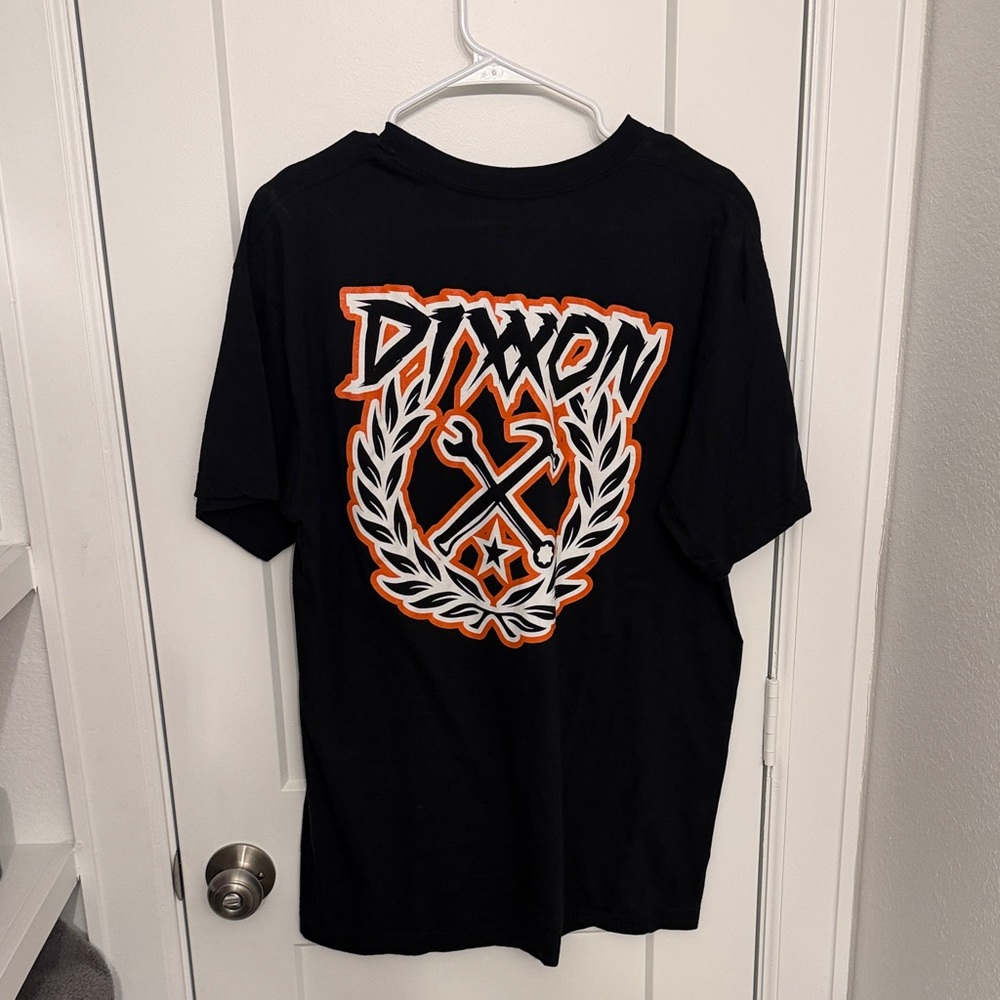 DIXXON Orange Sketchy Logo Black Tee